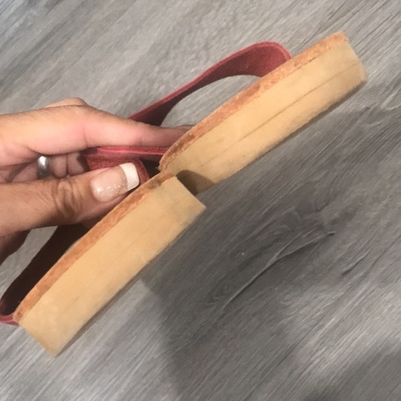 Simatis Eva Flatform Red Handmade Leather Flip-flops made in Greece size 10-10.5 - Picture 7 of 8